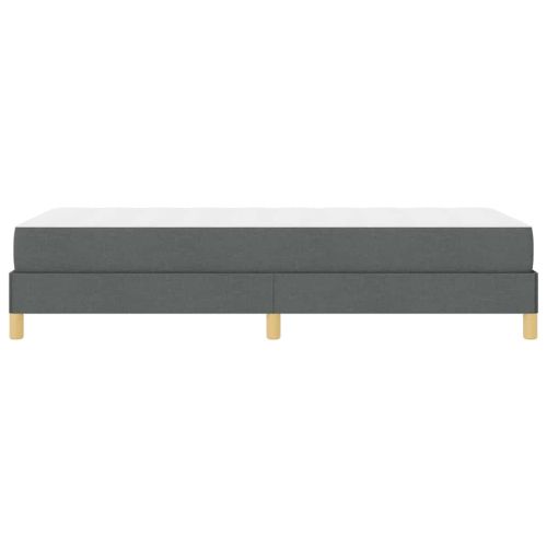 Легло с пружинирана основа Тъмен сив 90 x 200 cm текстил