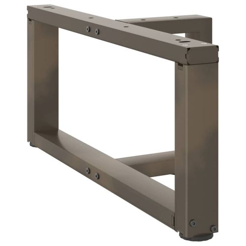 Крака за масичка за кафе, Т-образни, 2 бр., черни, 70x25x(30-31) см, стомана
