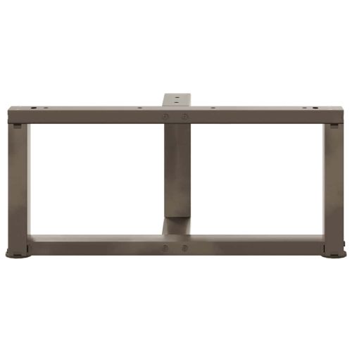 Крака за масичка за кафе, Т-образни, 2 бр., черни, 70x25x(30-31) см, стомана