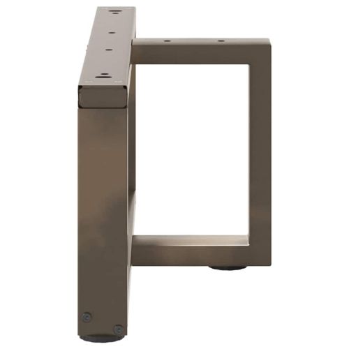 Крака за масичка за кафе, Т-образни, 2 бр., черни, 70x25x(30-31) см, стомана