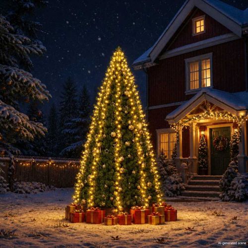 Коледни лампички мрежа с 300 LED 300 см