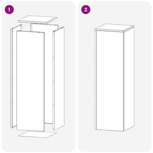 Стойка за растения Сребристо 30 x 30 x 100 см Стомана