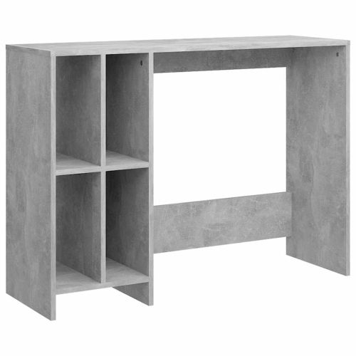 Бюро за лаптоп, бетонно сиво, 102,5x35x75 см, инженерно дърво