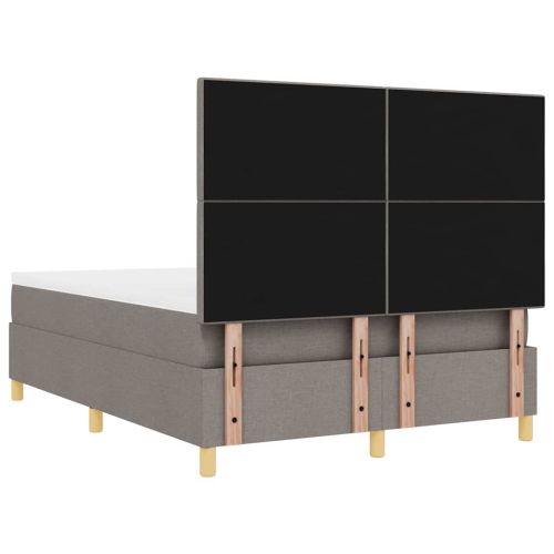 Легло с пружинирана основа с таблото Таупе 140 x 190 cm текстил
