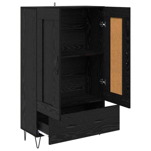 Висок шкаф Черния дъб 69,5 x 31 x 115 см Инженерна дървесина