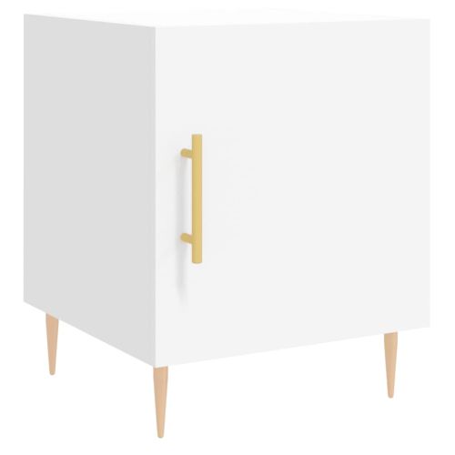 Нощни шкафчета 2 бр бели 40x40x50 см инженерно дърво