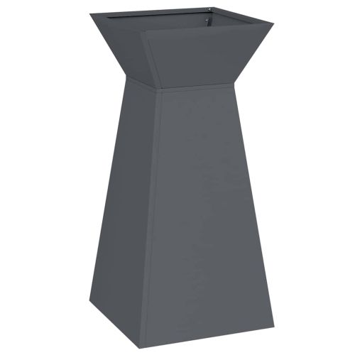 Саксия с колона 2 бр. Антрацит 35 x 35 x 73 см