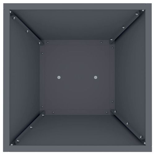 Саксия с колона 2 бр. Антрацит 35 x 35 x 73 см