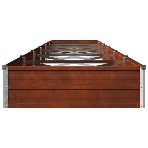 Вдигната леха за градина Ръждясало 480 x 80 x 24 см картон