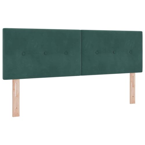 Легло с пружинирана основа Тъмен зелен 140 x 200 cm Кадифе