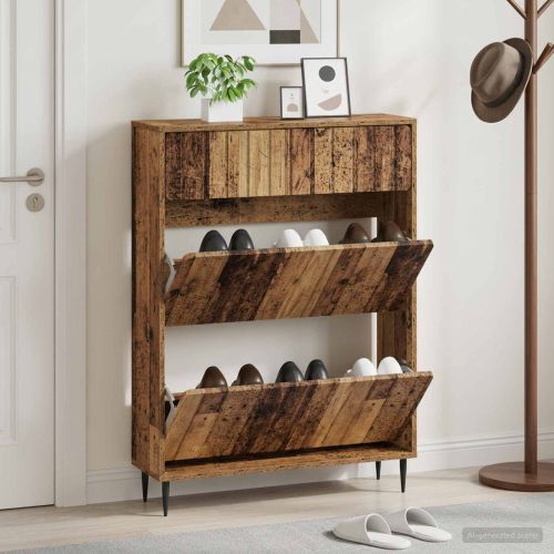 Шкаф за обувки ZWOLLE 78 x 24 x 103 см Инженерна дървесина