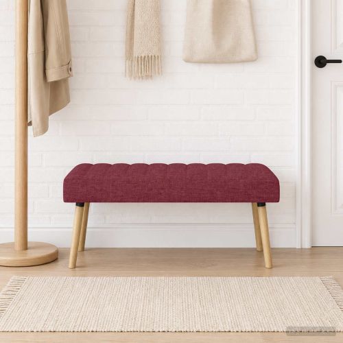 Пейка с канали Виненочервен 110 x 40 x 46 cm Текстил