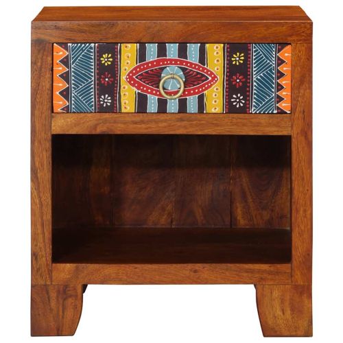 Нощно шкафче 2 бр. 40x35x45 см Масивна дървесина Акация