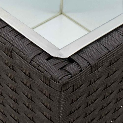 Комплект за открито 3 бр. Черно 30 x 30 x 80 cm Метал