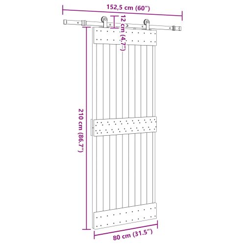Преплъзваща се врата NARVIK 80 x 210 см (152,5 см)