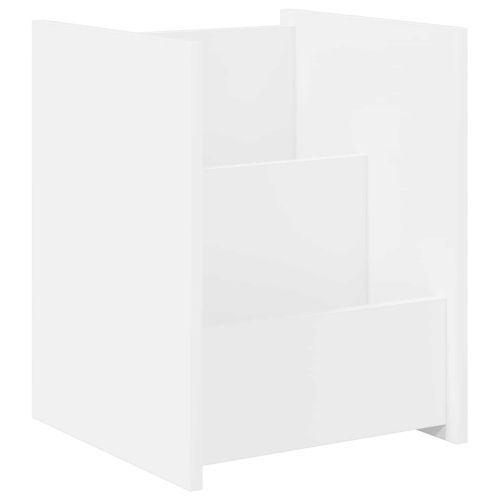 Етажерка за списания Бяло 35 x 35 x 45 см Инженерна дървесина