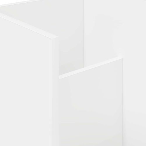 Етажерка за списания Бяло 35 x 35 x 45 см Инженерна дървесина