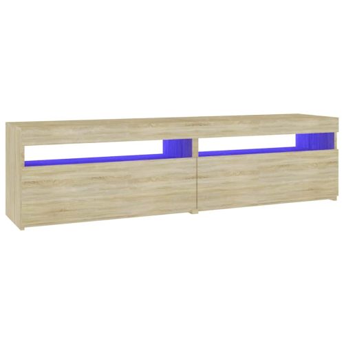ТВ шкафове, 2 бр, с LED осветление, дъб сонома, 75x35x40 см