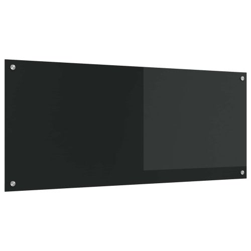 Кухненски гръб Черно 120 x 50 cm закалено стъкло