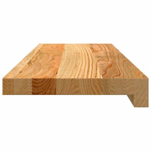 Прозоречни первази, 2 бр, светлокафяви, 70x20x2 см, дъб масив