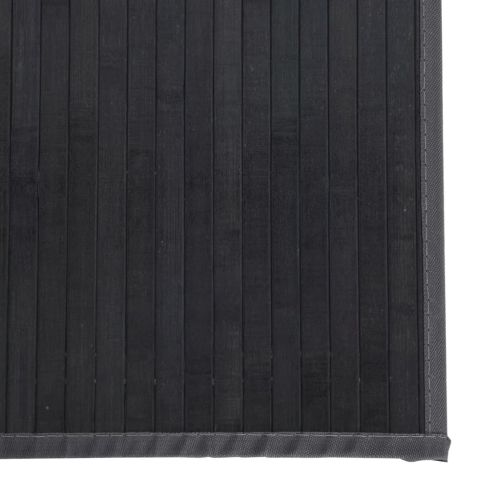 Килим, правоъгълен, сив, 70x400 см, бамбук