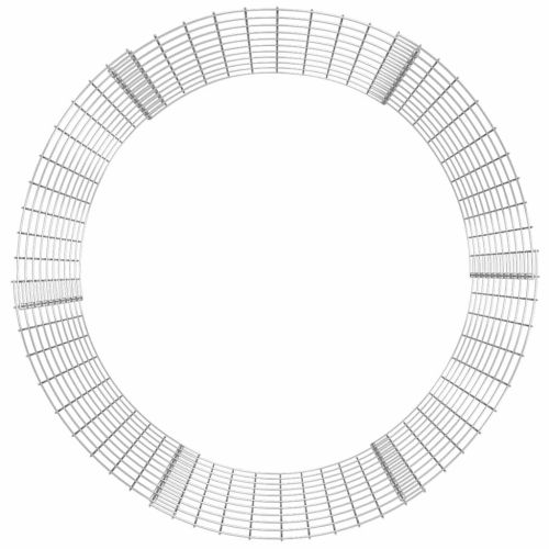 Кръгъл габионен стълб, поцинкована стомана, Ø100x100 см