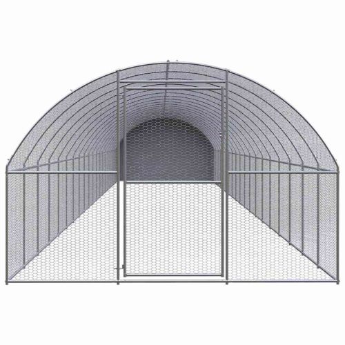 Птичарник на открито, 3x20x2 м, поцинкована стомана