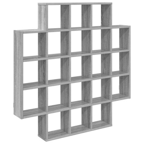 Стенен рафт Сив Сонома 100 x 13 x 100 см Инженерна дървесина