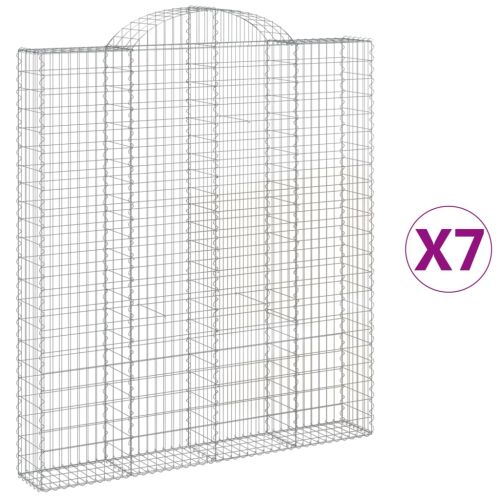 Габионни кошници арка 7 бр 200x30x220/240 см поцинковано желязо