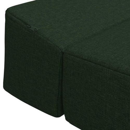 Сгъваем диван легло Тъмнозелено 70 x 60 x 63 cm Текстил