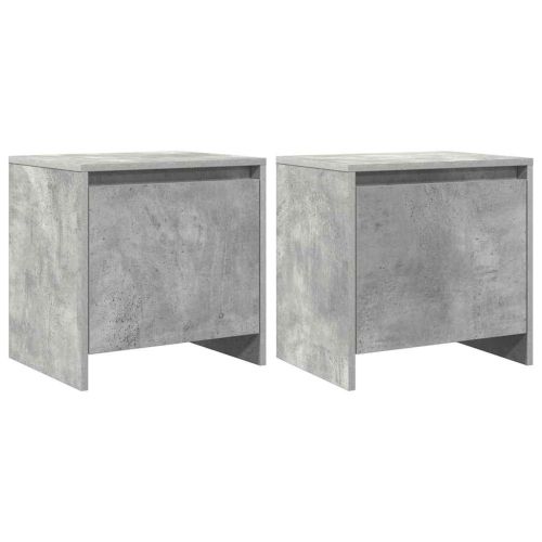Нощни шкафчета 2 бр бетонно сиви 45x34x44,5 см инженерно дърво