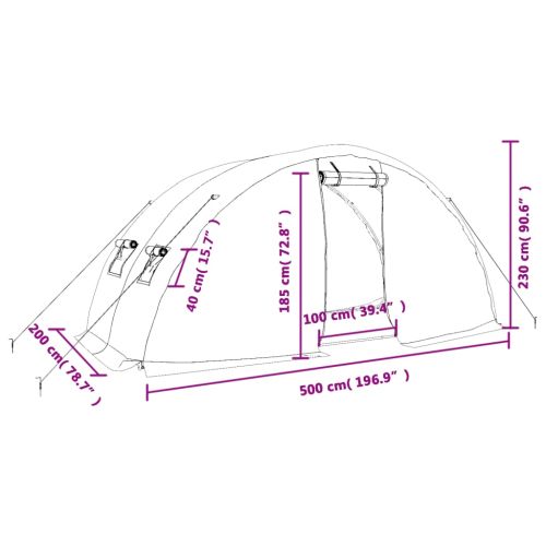 Оранжерия със стоманена рамка зелена 10 м² 5x2x2,3 м