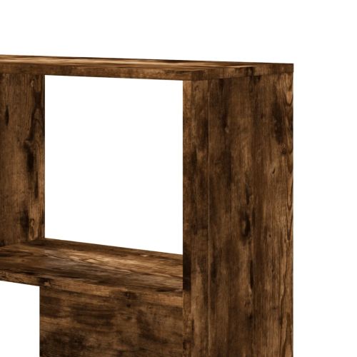 Ъглова етажерка 4 нива опушен дъб 85x85x140 см инженерно дърво
