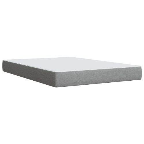 Континентално легло с матрак Светлосиво 160 x 200 cm Текстил