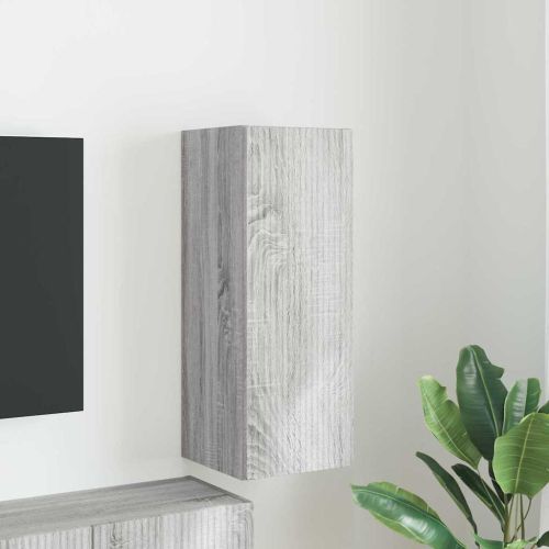 TV стенен шкаф 30 x 31 x 80 см Сив Сонома Инженерна дървесина