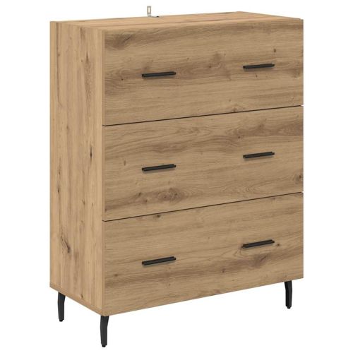 Висок шкаф 2 бр. Дъб 69,5 x 32,5 x 180 см Инженерна дървесина