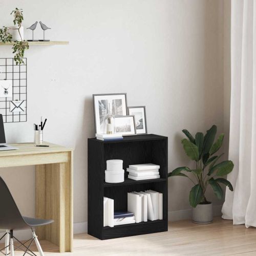 Шкаф за книги 60 x 24 x 76 cm Инженерна дървесина Черния дъб