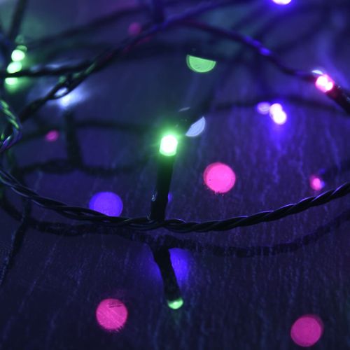 LED стринг с 1000 LED пастелен многоцветен 100 м PVC