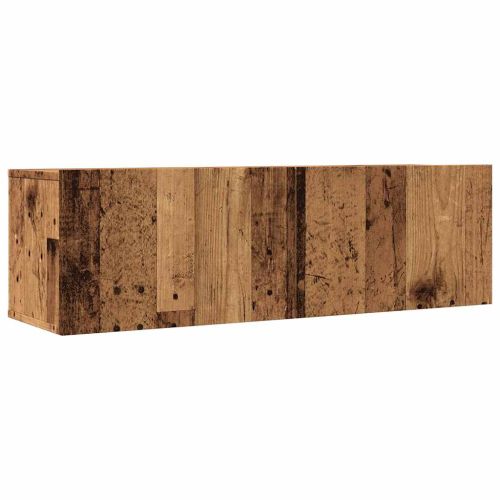 ТВ шкафове за стенен монтаж, 2 бр, старо дърво, 100x30x30 см