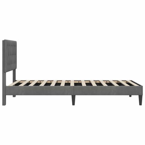 Рамка за легло с таблото Тъмносиво 90 x 190 cm Кадифе