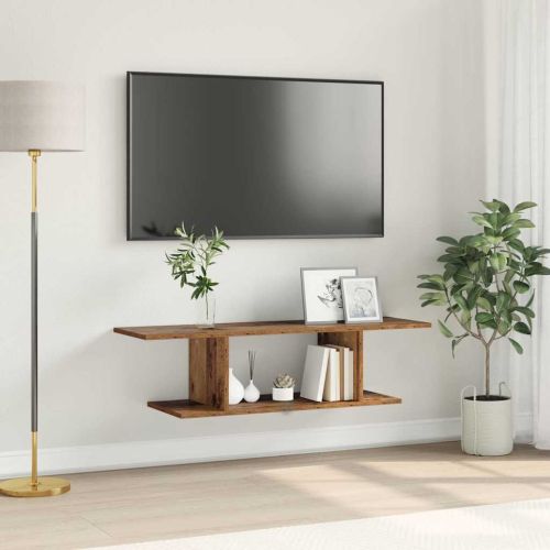 Комплект ТВ шкаф 103 x 30 x 26,5 см Кафяво Инженерна дървесина
