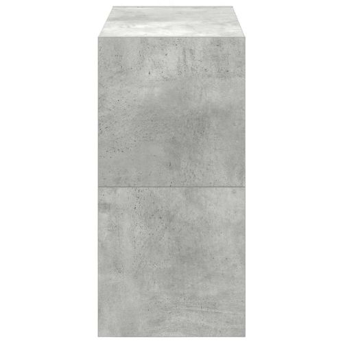 Поставки за обувки, 2 бр, стифируеми, бетонно сив, 60x30x30,5см