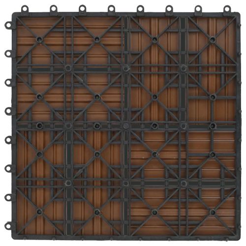 Плочка за decking 22 бр. Тик 30 x 30 cm WPC