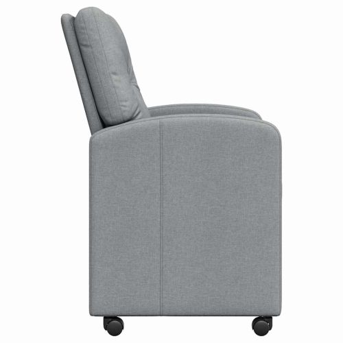 Столове с Колела 2 бр. текстил Светлосиво 57 x 67 x 95 см