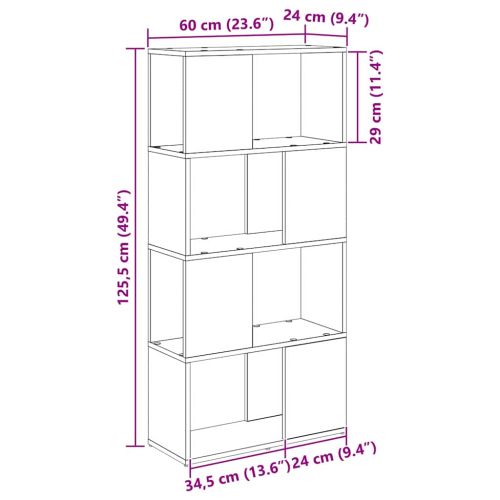 Комплект ТВ шкаф 60 x 24 x 125,5 см Кафяво Инженерна дървесина