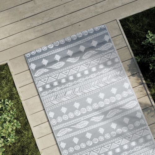 Килим за открито, ARAKIL сив, 80x250 см, PP