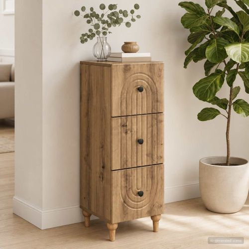 Чекмеджетен шкаф 33 x 34,5 x 90 см Инженерна дървесина