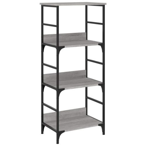 Етажерка за книги сив сонома 50x33x117,5 см инженерно дърво