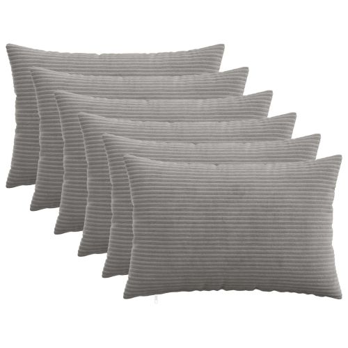 Калъфка за възглавница 6 pcs HEERLEN Светлосиво 50 x 70 cm