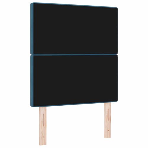 LED глава с LED ленти с таблото Тъмен син 80 cm Кадифе